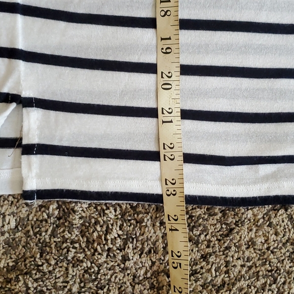 Zara, black & white striped top size large - Picture 11 of 11